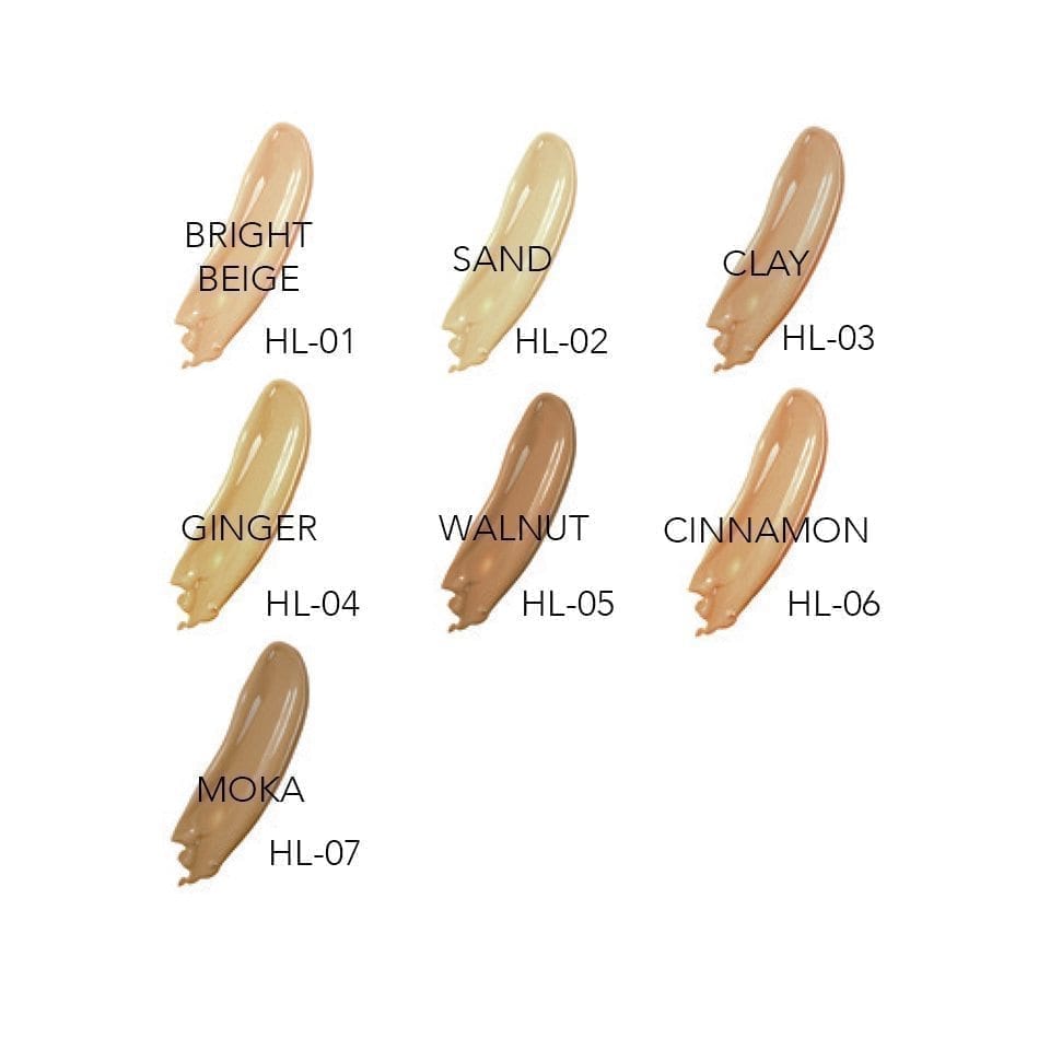 Hydralight Soft Makeup Colour Chart